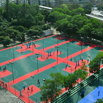 ভালো দাম Weather Resistant Outdoor Basketball Court Tiles Polypropylene Material With Multi Color অনলাইন