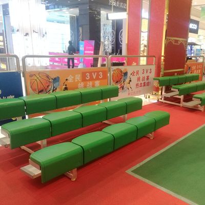 ভালো দাম খেলার মাঠের জিমনেসিয়াম অ্যাথলেটিক ফিল্ডের জন্য 3 সারি আউটডোর মেটাল ব্লিচার অনলাইন