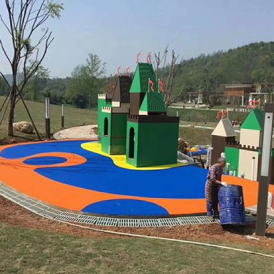 ক্রিয়েটিভ EPDM রাবার জিমের মেঝে লাল নীল হলুদ রংধনু রঙের সাথে