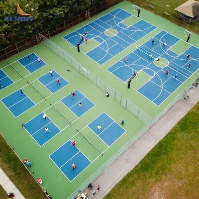 ভালো দাম 3mm ক্রিস্টাল স্যান্ড এক্রাইলিক লেপ রোল ইনস্টলেশন Pickleball কোর্ট ম্যাট অনলাইন