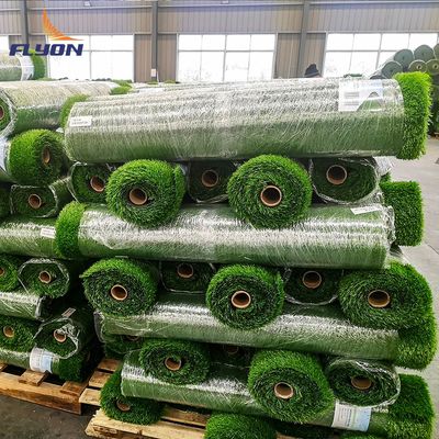 ভালো দাম 22000 ঘনত্ব ফুটবল পিচ কৃত্রিম ঘাস 40-60 মিমি পিপি পিই যন্ত্র দিয়ে অনলাইন