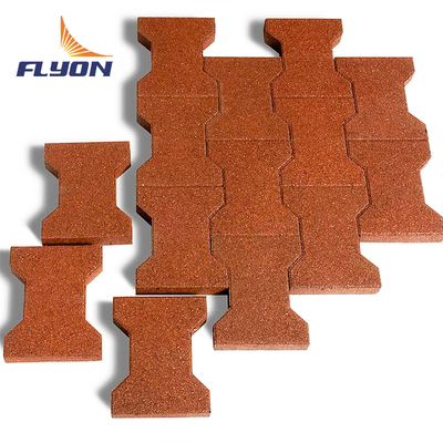 Recycled Rubber Dog Bone Paver Mat 20x16cm Anti-Slip Flooring