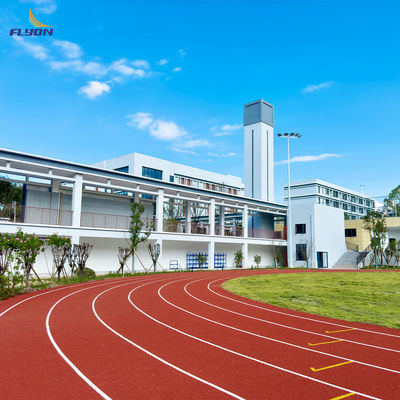 ভালো দাম স্টেডিয়াম জগিং পার্কের জন্য সম্পূর্ণ ঢালা সিস্টেম রাবার অ্যাথলেটিক ট্র্যাক অনলাইন