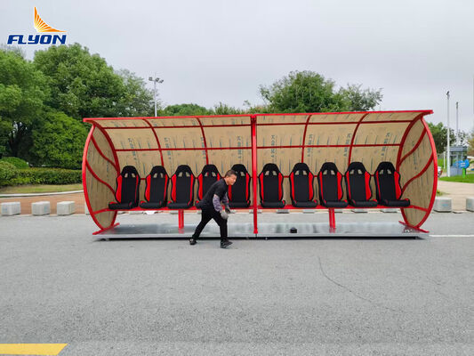 ভালো দাম গ্যালভানাইজড স্টিল ফুটবল সাবস পোর্টেবল সকার বেঞ্চ, স্কুল স্টেডিয়ামের জন্য কাস্টমাইজড সাইজ অনলাইন