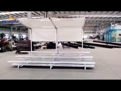 অপশনাল গার্ডিল সহ আধুনিক ডিজাইনের আউটডোর মেটাল ব্লিচার্স