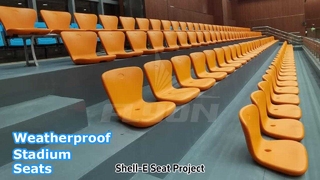শেল-ই টেকসই প্লাস্টিক স্টেডিয়াম আসন আবহাওয়া প্রতিরোধী